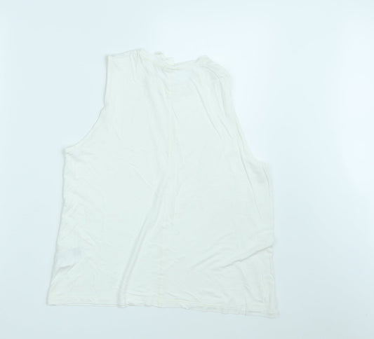 H&M Womens White Basic Tank Size M