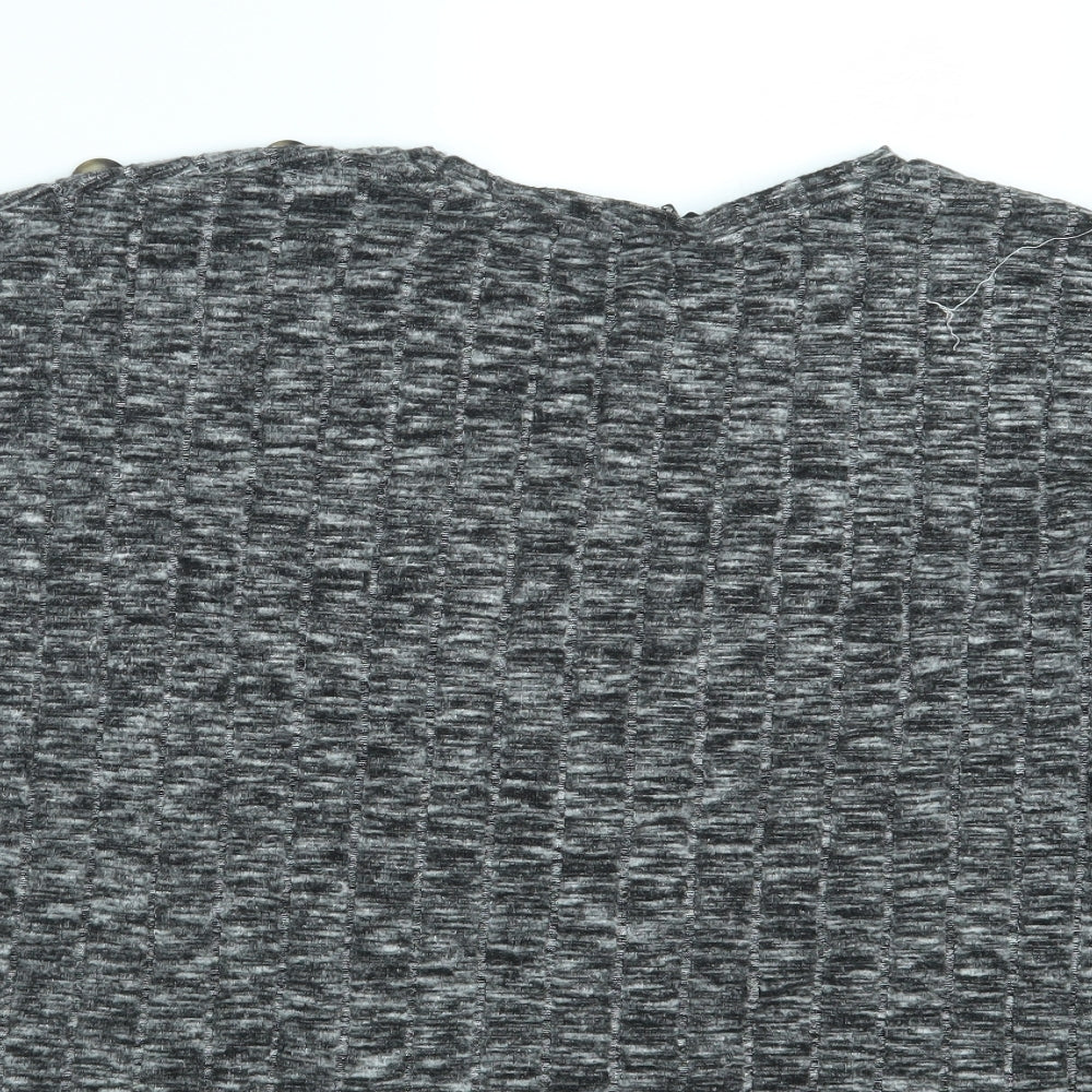 F&F Womens Grey Cropped T-Shirt Size 18