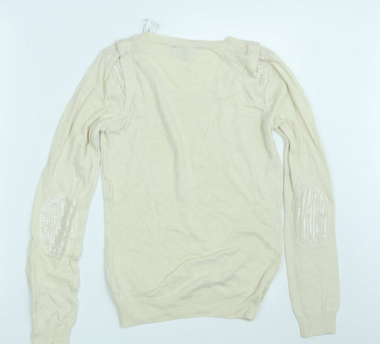 Womens UK Size 8 Dorothy Perkins Beige Pullover Jumper