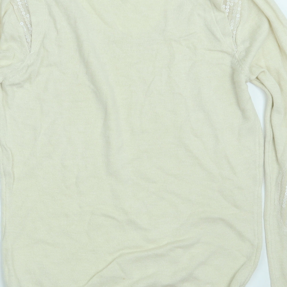Womens UK Size 8 Dorothy Perkins Beige Pullover Jumper