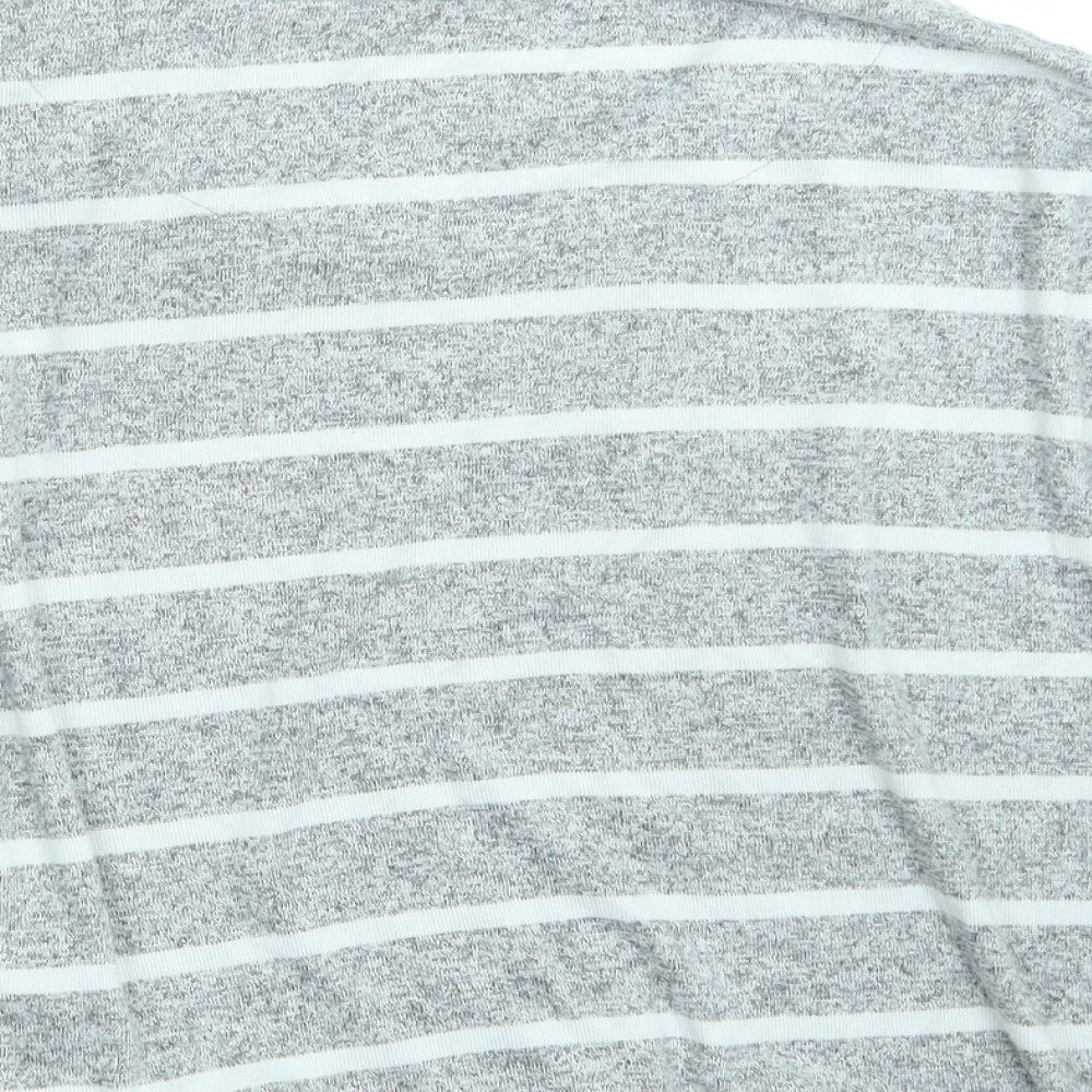 Brand and care label for Tu women’s grey striped jumper, size UK 12, - lounge wear
