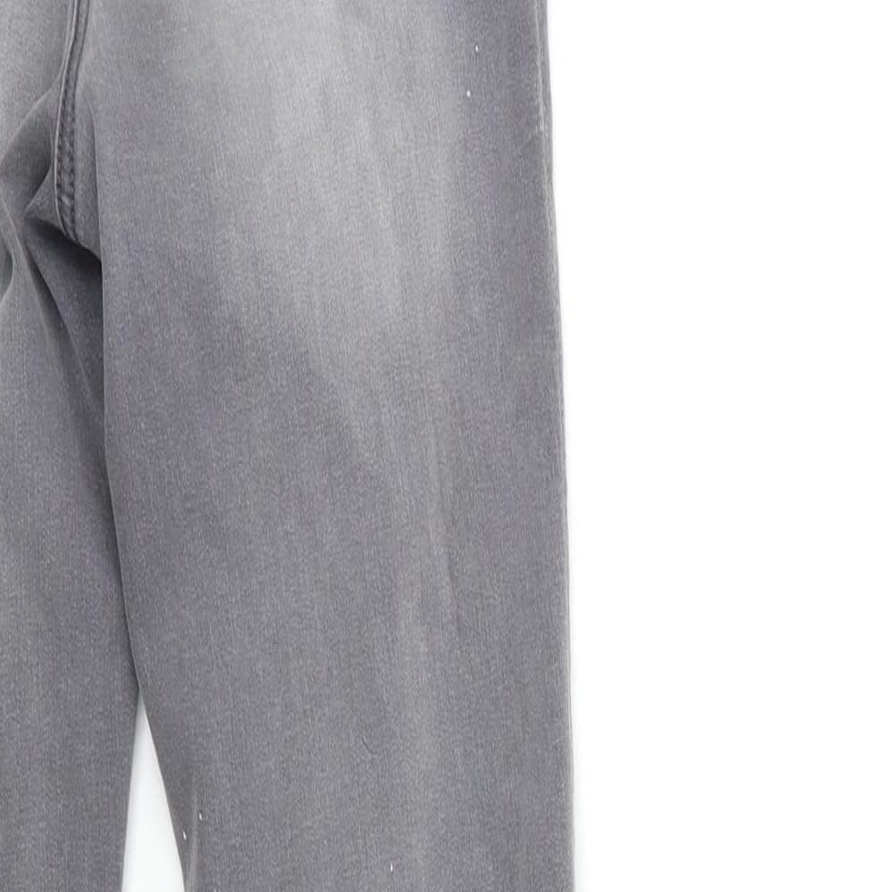 Womens UK Size 8 Papaya Regular Fit Skinny Grey Jeans