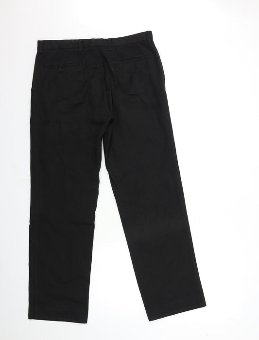 Womens UK Size 34 in NEXT Regular Fit Black Trousers