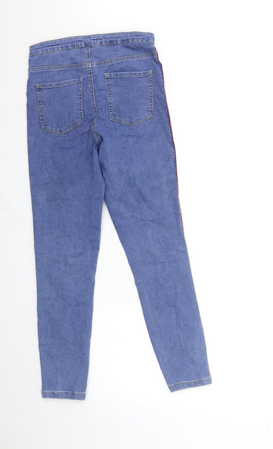 Denim & Co. Womens Blue Denim Skinny Jeans Size 14 L27 in