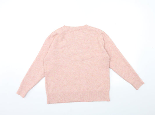 George Womens Pink Knit Pullover Jumper Size S