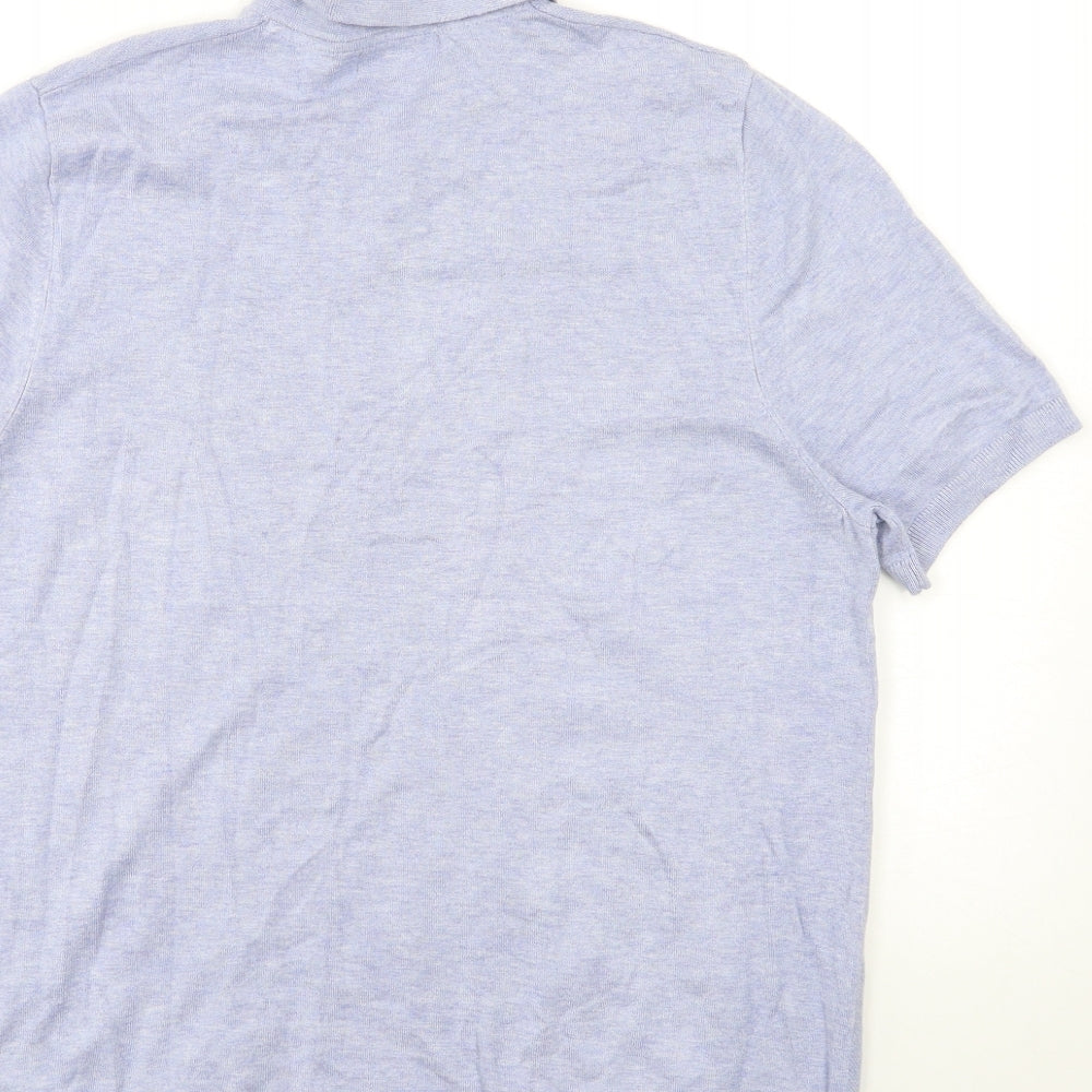 New Look Mens Blue Knit Pullover Jumper Size L