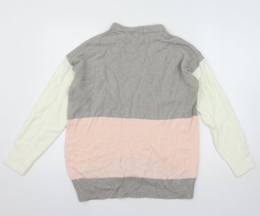 Nutmeg Womens Grey  Knit Pullover Jumper Size 14