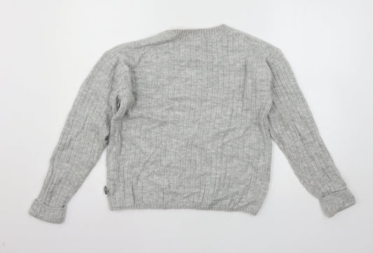George Womens Grey Knit Pullover Jumper Size M