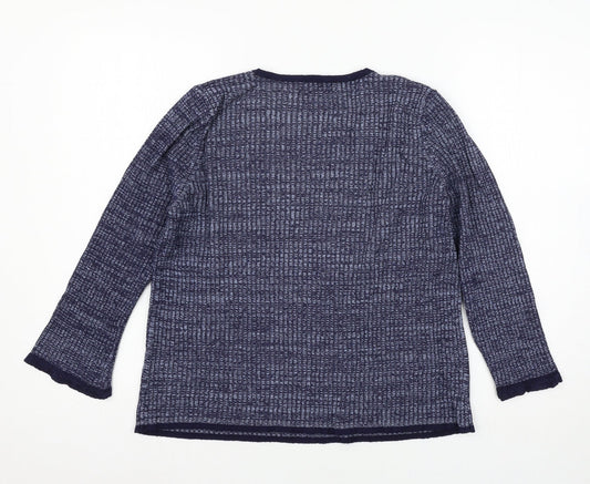 Womens UK Size 14 Marks and Spencer Blue Pullover Jumper