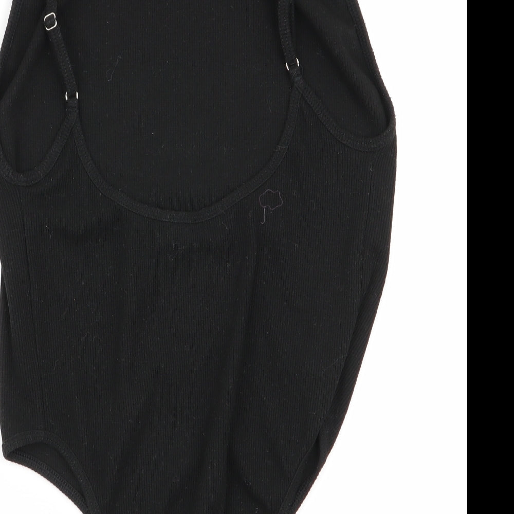 glassons Womens Black Bodysuit One-Piece Size S