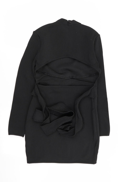 Missguided Womens Black Fit & Flare Size 12