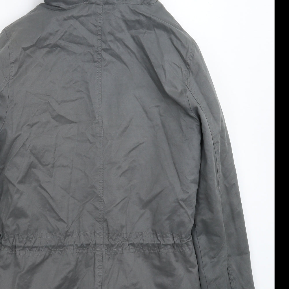 Womens UK Size S Oasis Grey Parka Coat