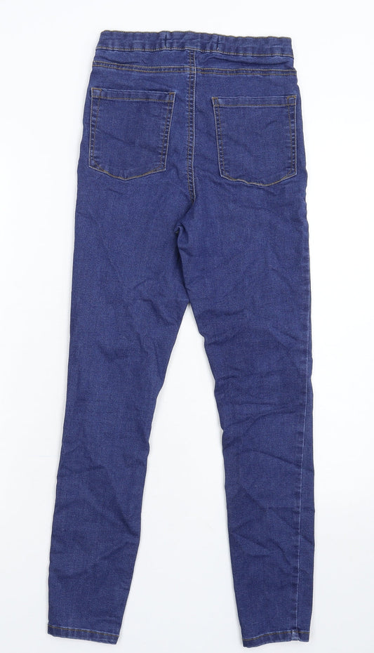 Denim & Co. Womens Blue Denim Jegging Jeans Size 8 L26 in