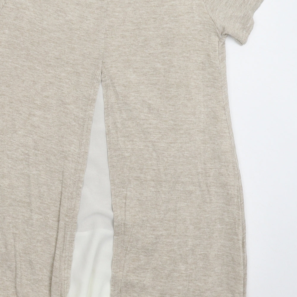 Womens UK Size 8 Quiz Grey Basic T-Shirt