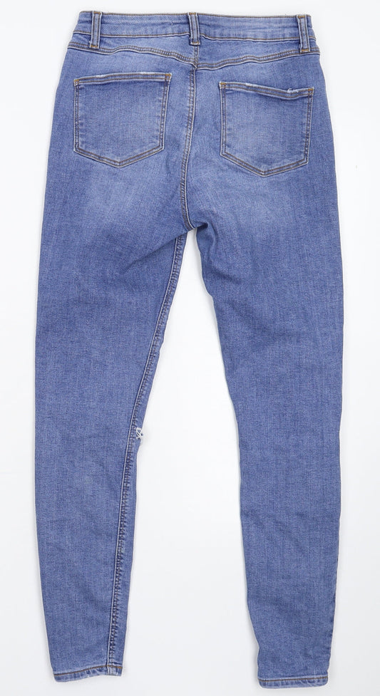 Denim & Co. Womens Blue Skinny Jeans Size 10 L26 in