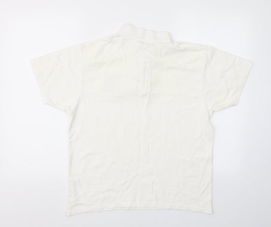 Screen Stars Mens White Polo Size M