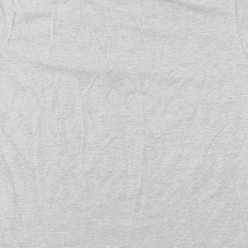 Womens UK Size L Gildan Grey Basic T-Shirt