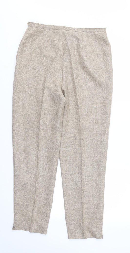 Womens UK Size 30 in M&S Regular Fit Brown Trousers