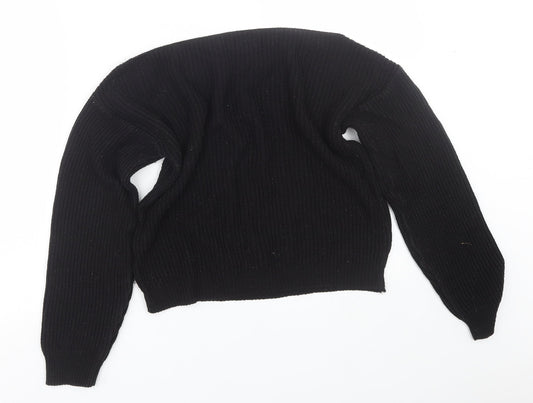 Womens UK Size 4 PRETTYLITTLETHING Black Pullover Jumper