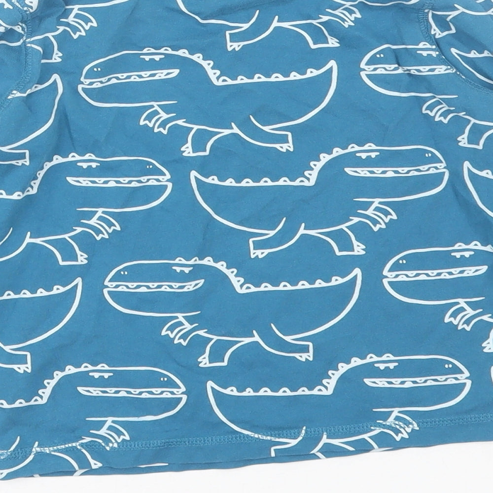 TU Boys Blue Animal Print Pyjama Top Size 6-7 Years - DInosaur