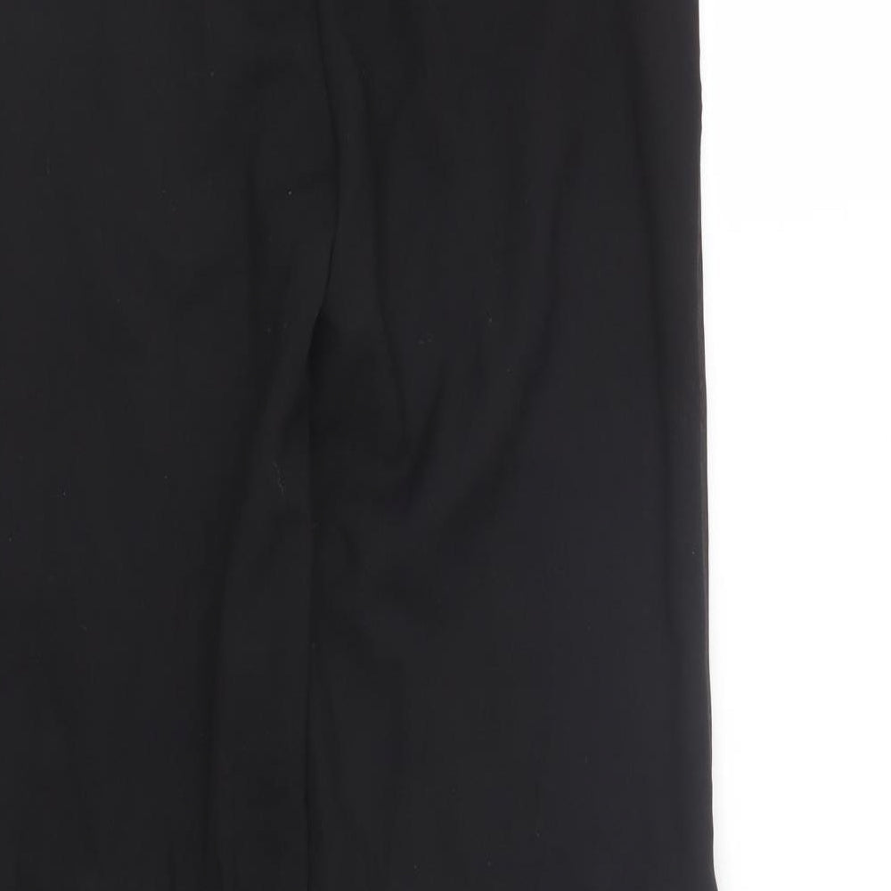 Womens UK Size 12 Preworn Regular Fit Black Trousers