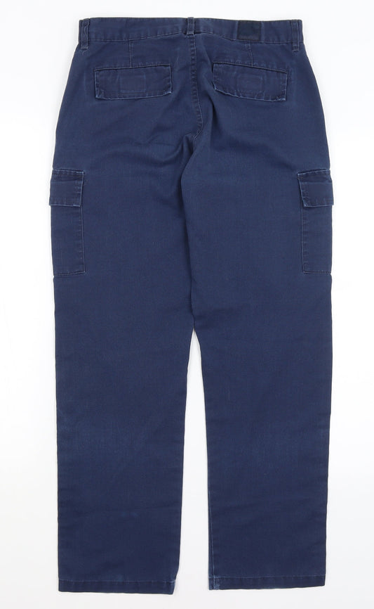 Womens UK Size 8 Uneek Regular Fit Blue Trousers