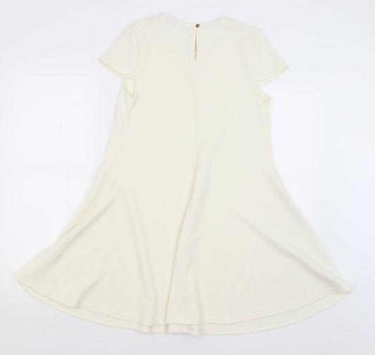 Atmosphere Womens Ivory A-Line Size 10
