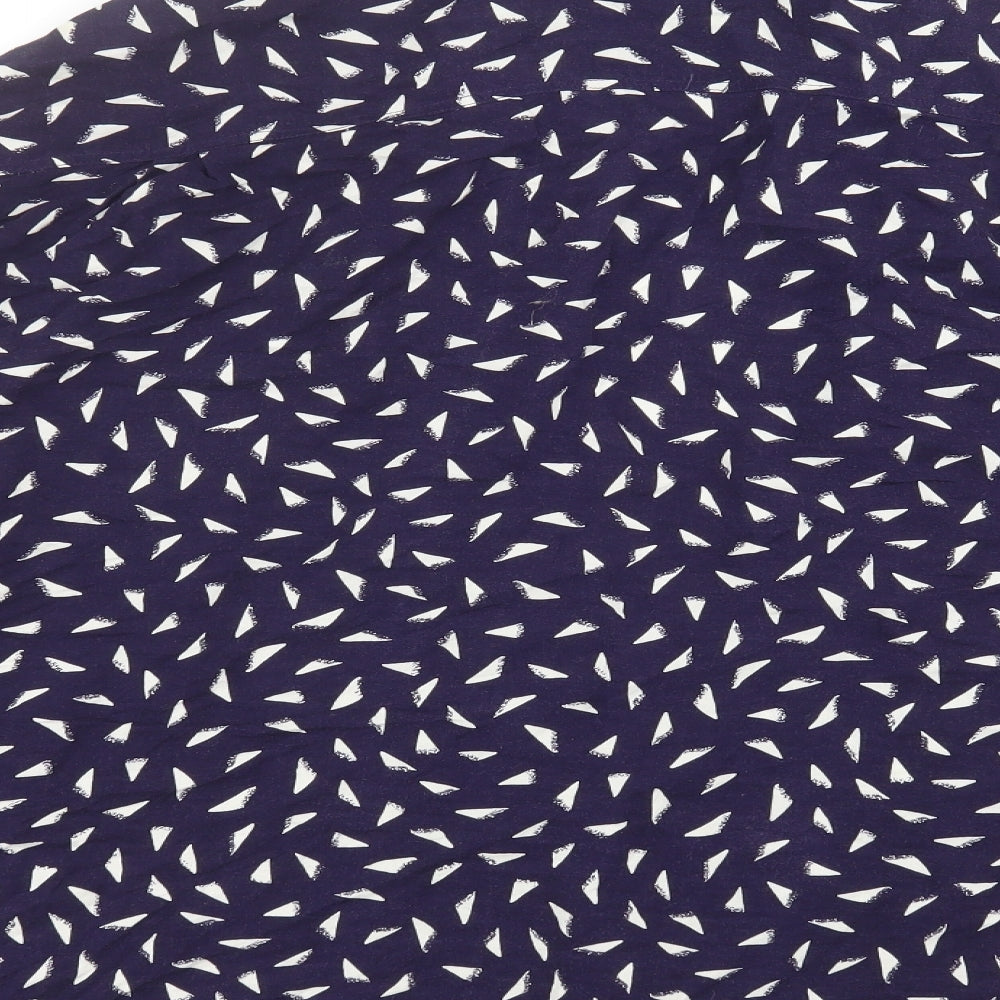 albanes Mens Blue Geometric   Button-Up Size 2XL