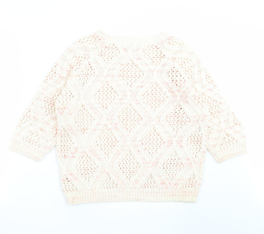 Womens UK Size 12 Marks and Spencer Ivory Pullover Jumper
