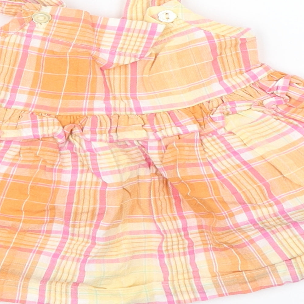 Marks and Spencer Girls Multicoloured Check Tank Dress Size 0-3 Months