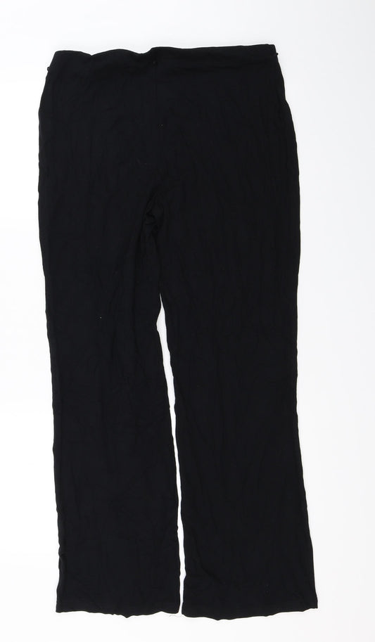 Womens UK Size 16 Marks and Spencer Regular Fit Black Trousers