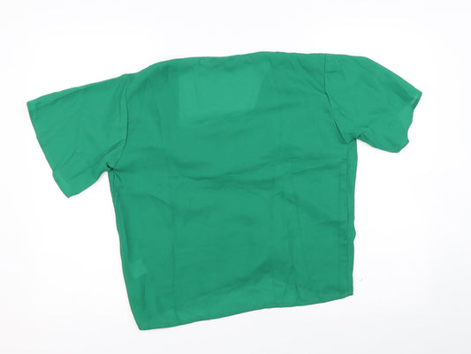 SheIn Womens Green Basic Blouse Size XS