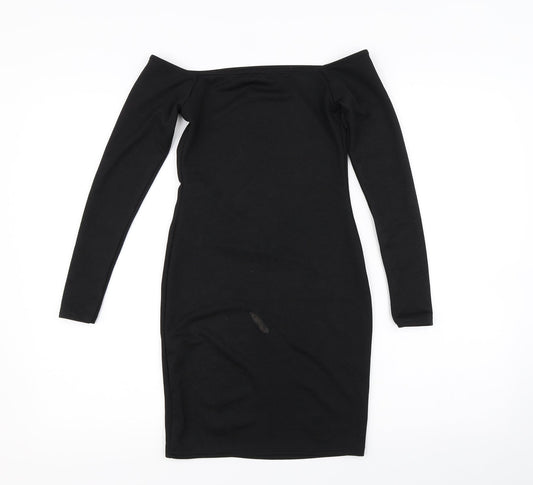 PRETTYLITTLETHING Womens Black Bodycon Size 8