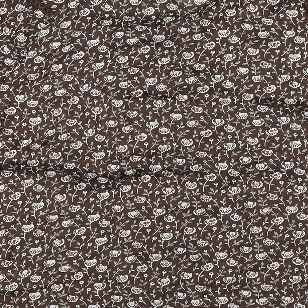 Womens UK Size 6 NEXT Brown Basic Blouse