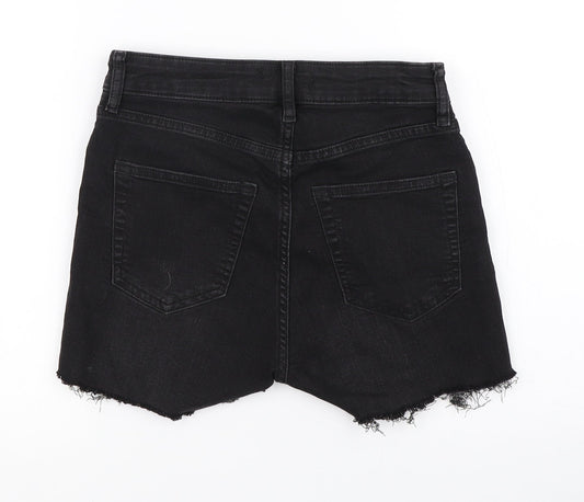 H&M Womens Black Hot Pants Shorts Size 6