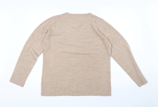 Classic Womens Brown Pullover Jumper Size 16