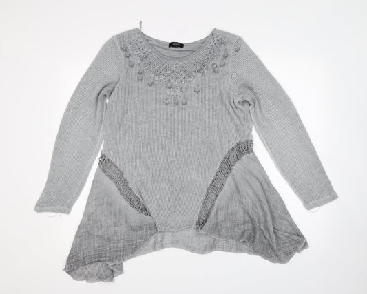 Womens UK Size M Klass Grey Pullover Jumper