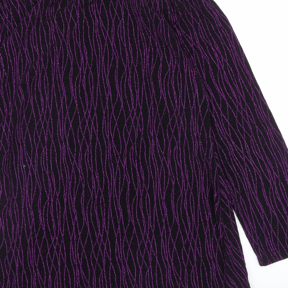 Womens UK Size XL Preworn Purple Basic Blouse