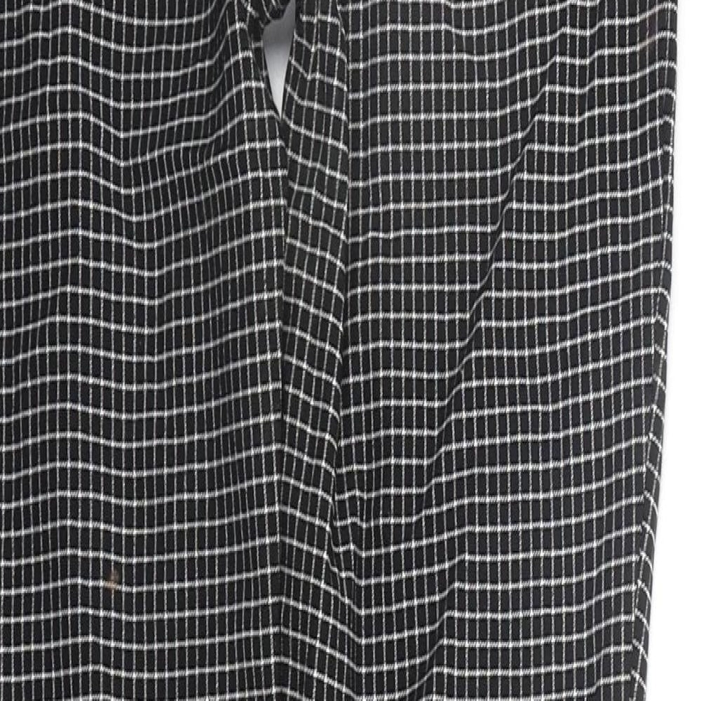 Womens UK Size 10 New Look Regular Fit Black Trousers