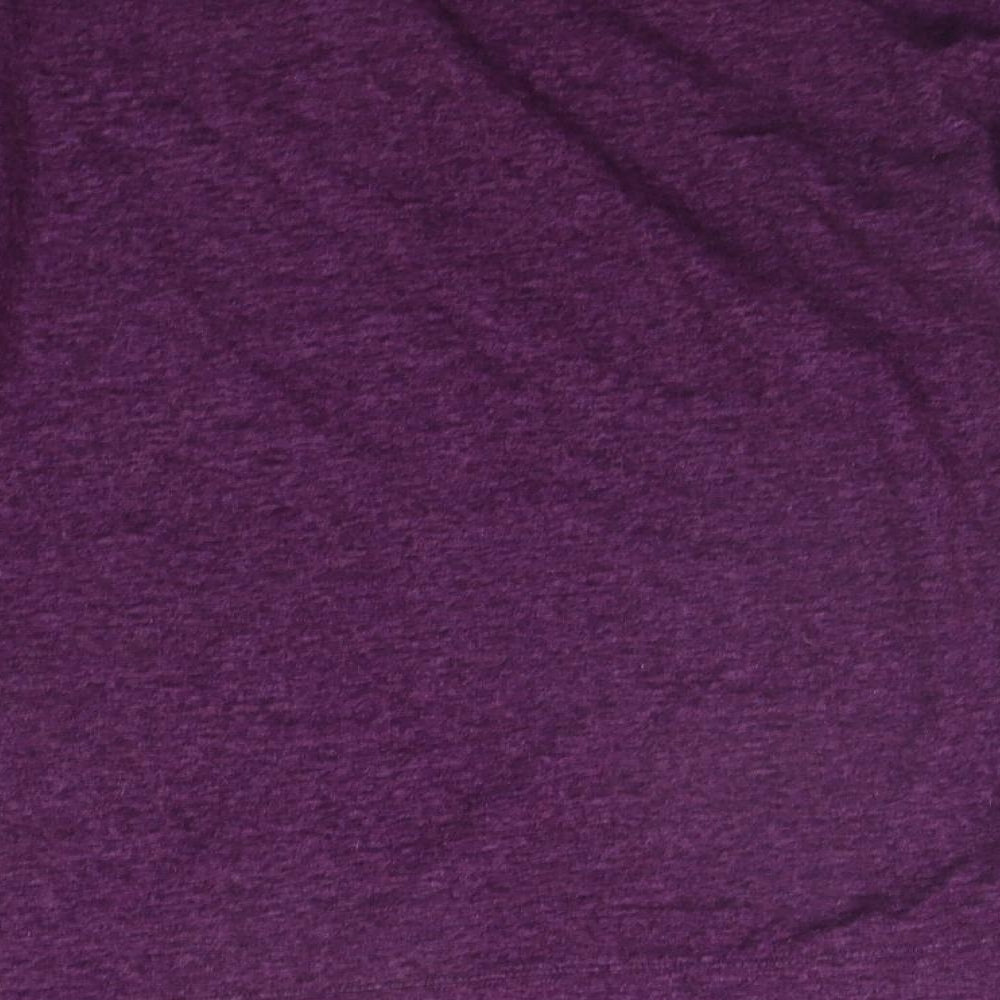 Brand and care label for 32 Heat women’s purple jumper, size M