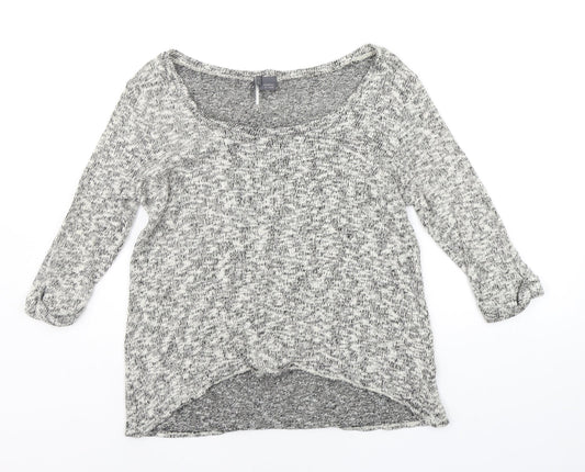 Womens UK Size L Sparkle & Fade Grey Pullover Jumper