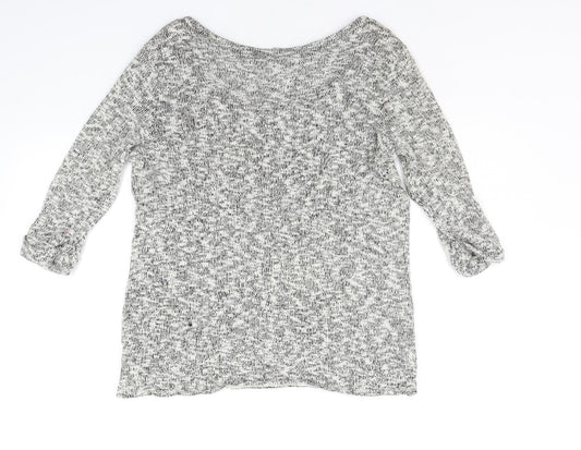 Womens UK Size L Sparkle & Fade Grey Pullover Jumper