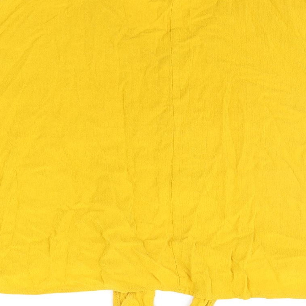 Womens UK Size 10 Select Yellow Basic Blouse