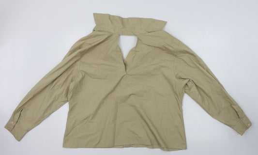 I SAW IT FIRST Womens Brown Basic Button-Up Size 12