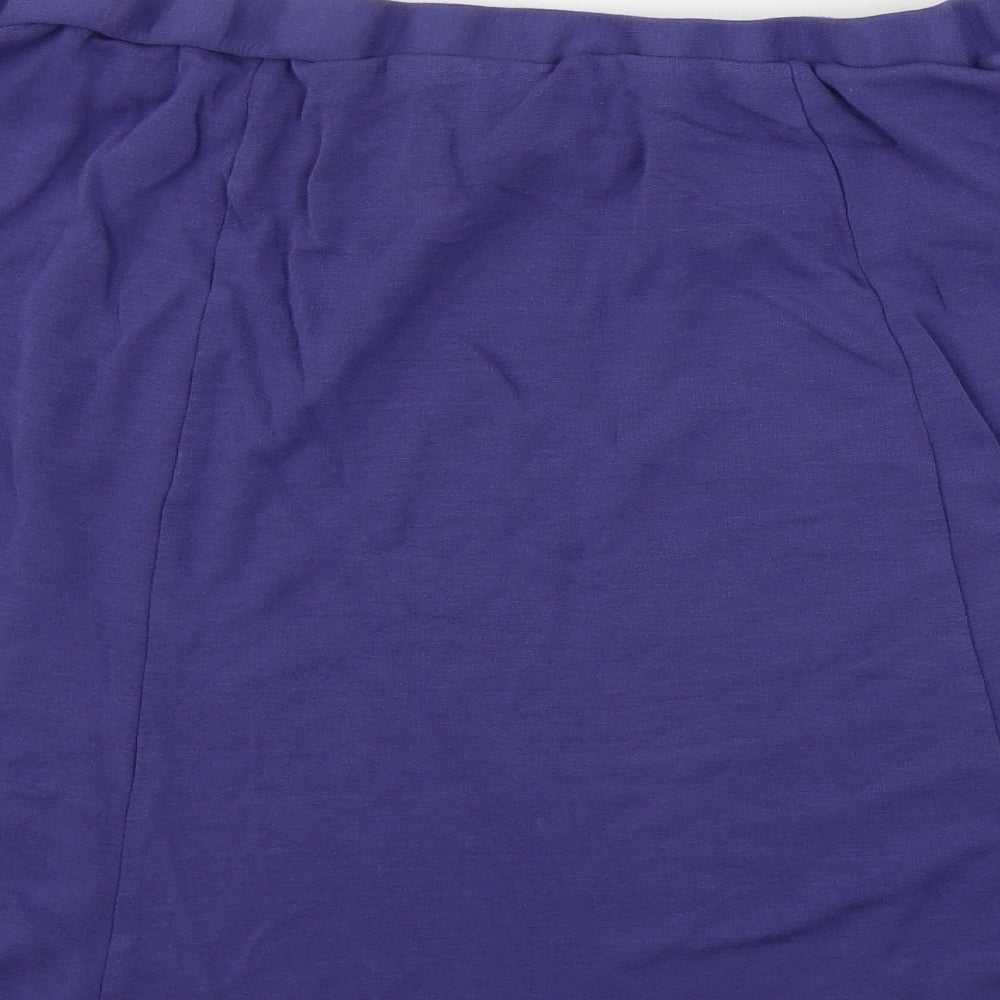 Bonmarché Womens Blue A-Line Skirt Size 24