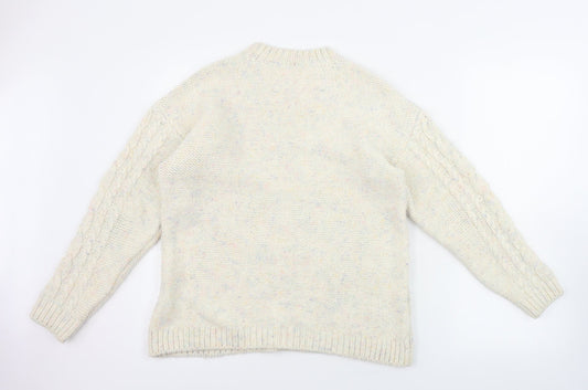 Falmer Womens Beige Pullover Jumper Size M