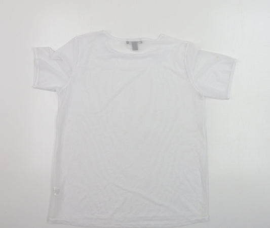 Womens UK Size 12 Atmosphere White Basic T-Shirt