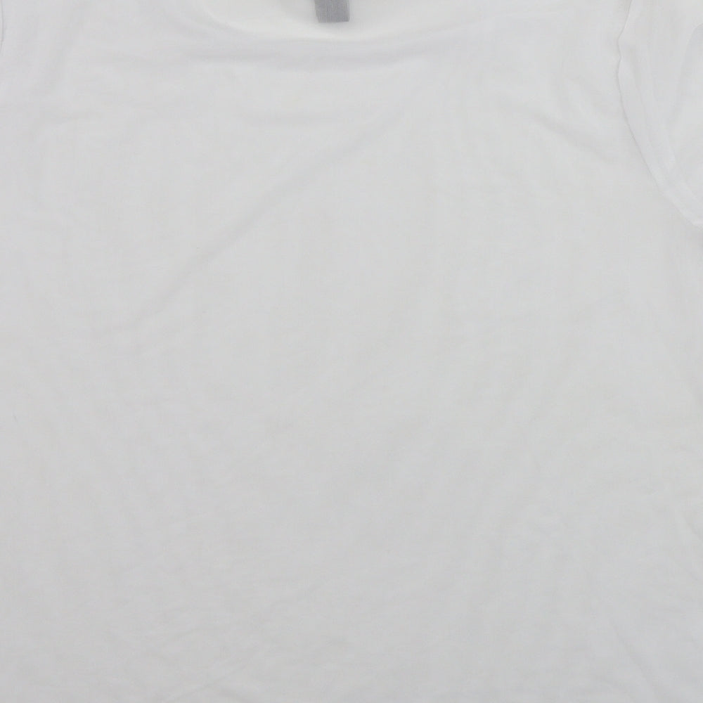 Womens UK Size 12 Atmosphere White Basic T-Shirt
