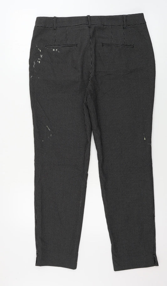 Womens UK Size 8 Zara Regular Fit Black Trousers