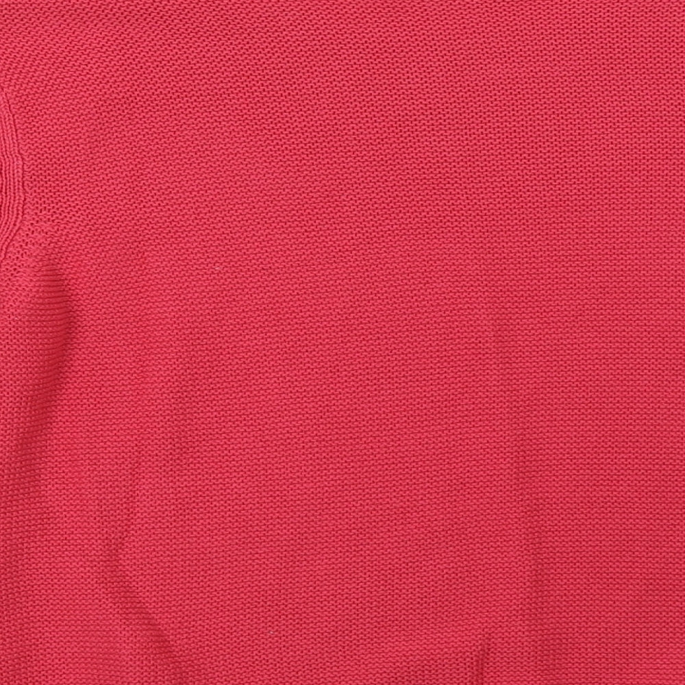 Brand and care label for Kaleidoscope women’s pink pullover sweatshirt, size UK 14